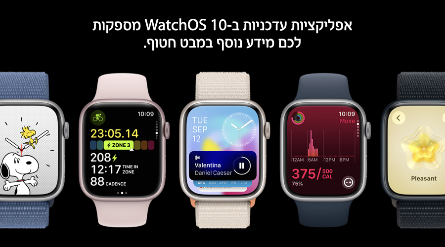 אפליקציות עדכניות ב-WatchOS 10 מספקות לכם מידע נוסף במבט חטוף.